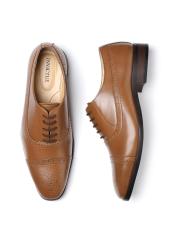 INVICTUS Men Tan Brown Formal Brogues