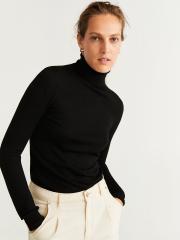 MANGO Women Black Solid Sweater