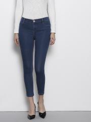 DOROTHY PERKINS Women Blue Skinny Fit Mid-Rise Clean Look Stretchable Jeans