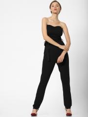 ONLY Women Black Solid Basic Jumpsuit