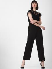 ONLY Women Black Solid Basic Jumpsuit