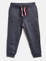 Tommy Hilfiger Boys Navy Blue Solid Joggers