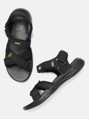 HRX by Hrithik Roshan Men Black Solid Sports Sandals