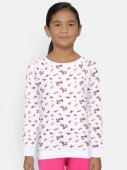 Allen Solly Junior Girls White Printed Sweatshirt