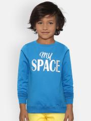 Allen Solly Junior Girls Blue Printed Sweatshirt