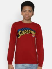 Allen Solly Junior Boys Red Printed Sweater