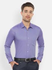 Van Heusen Men Purple Slim Fit Solid Formal Shirt