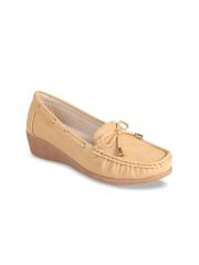 Flat n Heels Women Beige Loafers