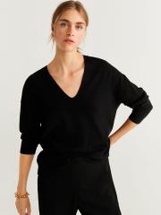 MANGO Women Black Solid Sweater