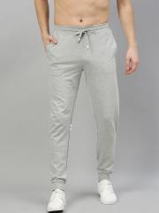 Harvard Men Grey Solid Joggers