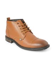 ID Men Tan Brown Flat Boots