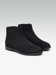 Carlton London Women Black Solid Flat Boots