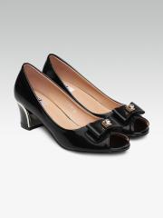 Carlton London Women Black Solid Peep Toes