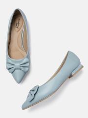 DressBerry Women Blue Solid Ballerinas