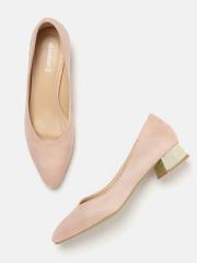 DressBerry Women Peach-Coloured Solid Pumps