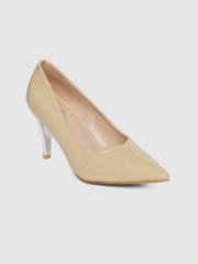 Tresmode Women Beige Solid Pumps