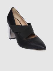 Tresmode Women Black Solid Pumps