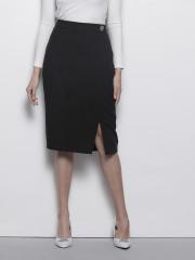 DOROTHY PERKINS Women Black Solid Formal Pencil Skirt