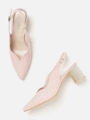 DressBerry Women Peach-Coloured Solid Pumps