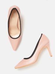 DressBerry Women Peach-Coloured Solid Pumps