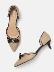 Lavie Women Beige Solid Pumps