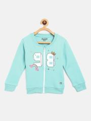 Gini and Jony Girls Blue Printed Sweatshirt