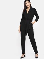 ONLY Women Black Solid Basic Jumpsuit