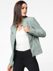 ONLY Women Green Solid Tailored Jacket