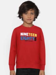 Tommy Hilfiger Boys Red Embroidered Sweatshirt