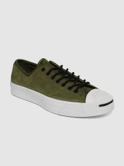 Converse Men Olive Green Solid Sneakers