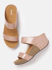 Anouk Women Dusty Pink Solid Wedges