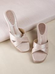 Anouk Women Light Pink Sheen Wedges