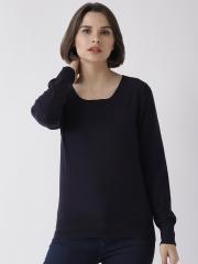 Madame Women Purple Solid Sweater