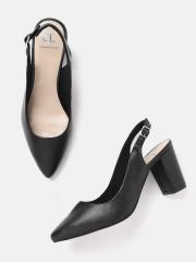 Carlton London Women Black Solid Pumps