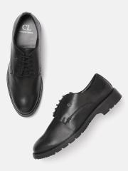 Carlton London Men Black Solid Formal Derbys