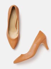 Allen Solly Women Tan Brown Solid Pumps