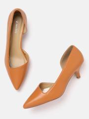 Allen Solly Women Tan Brown Solid Pumps