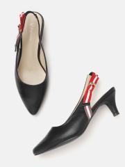 Allen Solly Women Black Solid Pumps