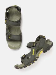 Roadster Men Olive Green Sports Sandals