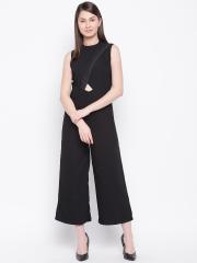 Marie Claire Women Black Solid Basic Jumpsuit