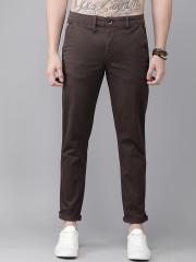 Roadster Men Brown Regular Fit Solid Chinos