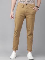 Roadster Men Khaki Regular Fit Solid Chinos