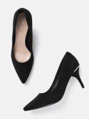 all about you Women Black Solid Pumps