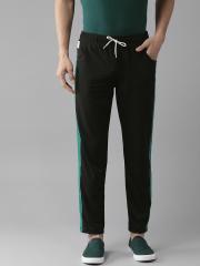 Hubberholme Men Black Solid Track Pants