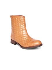 Arden by Knotty Derby Women Tan Brown Quilted Boots