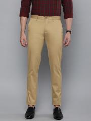 Louis Philippe Sport Men Khaki Slim Fit Solid Regular Trousers