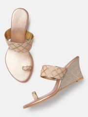 Anouk Women Pink Embellished Wedges