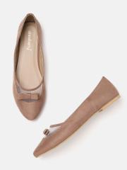 DressBerry Women Brown Solid Ballerinas