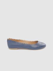 DressBerry Women Navy Blue Solid Ballerinas