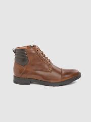 Roadster Men Brown Solid Flat Boots